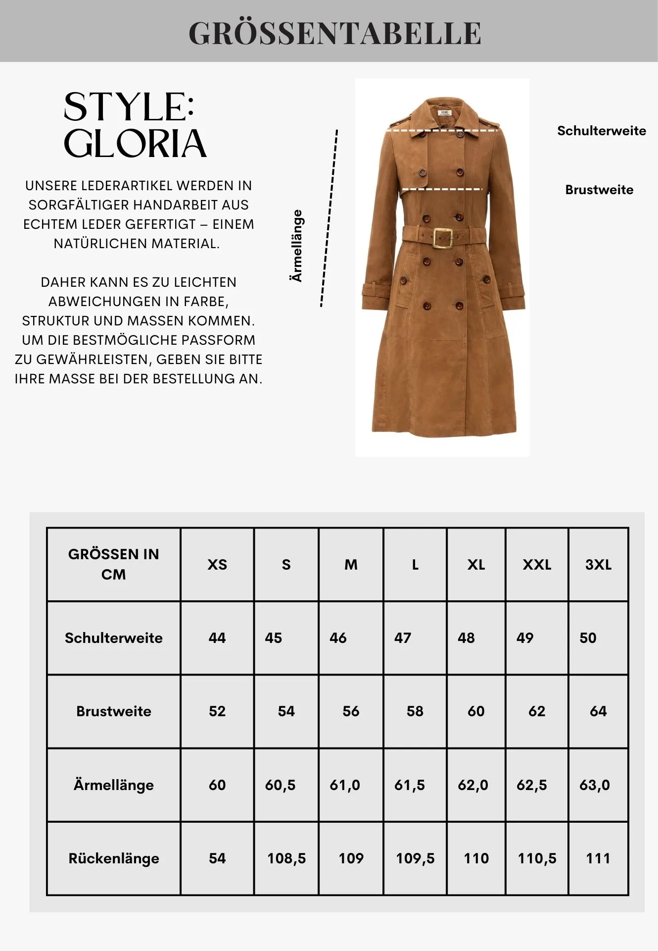 Gloria trench coat